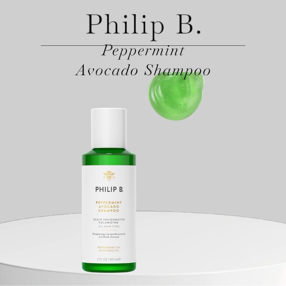 Philip B Peppermint Avocado Shampoo Scalp Invigorating Volumizing New 2fl oz.